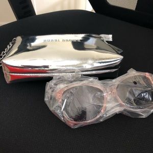 Bobbi Brown Pink Glasses with Silver Case